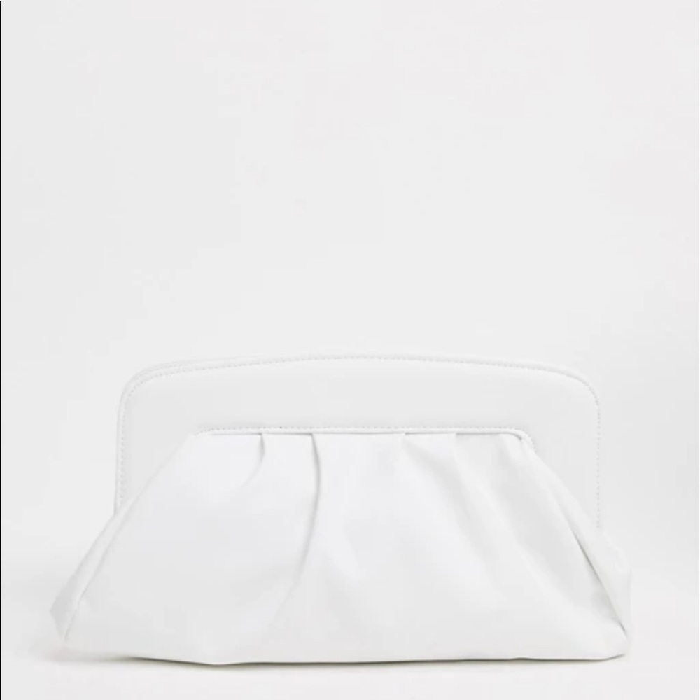 ASOS Design White Padded Clutch Purse